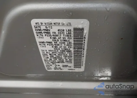 2013 Nissan Rogue Sv из США, поврежденный, VIN JN8AS5MV0DW112225